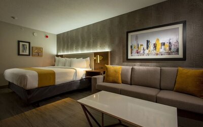 Day use room with living area at Atlantica Hotel Halifax.