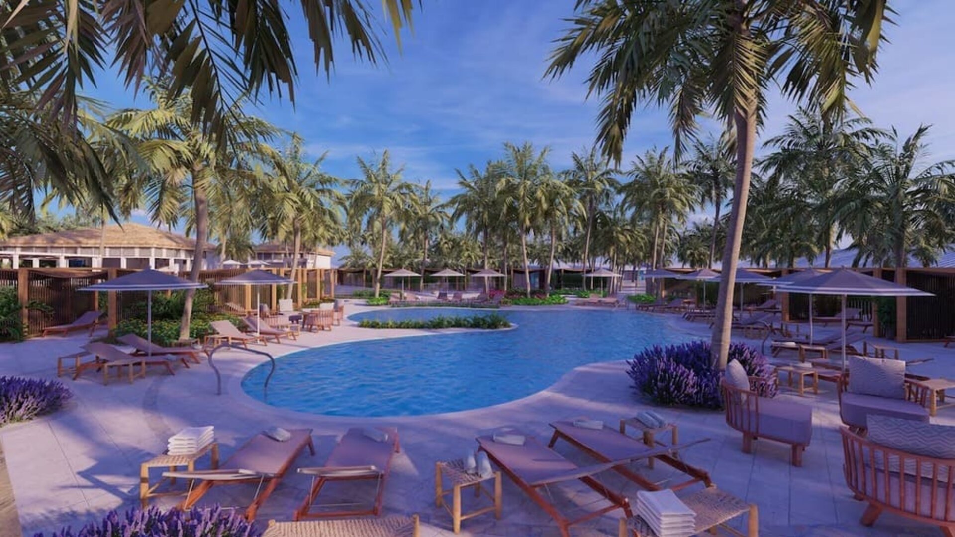 Outdoor pool at Islander Resort Oceanside.