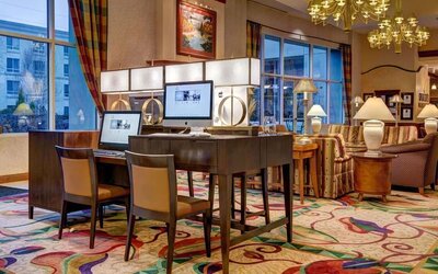 Business center available at Hilton Seattle Airport & Conference Center.