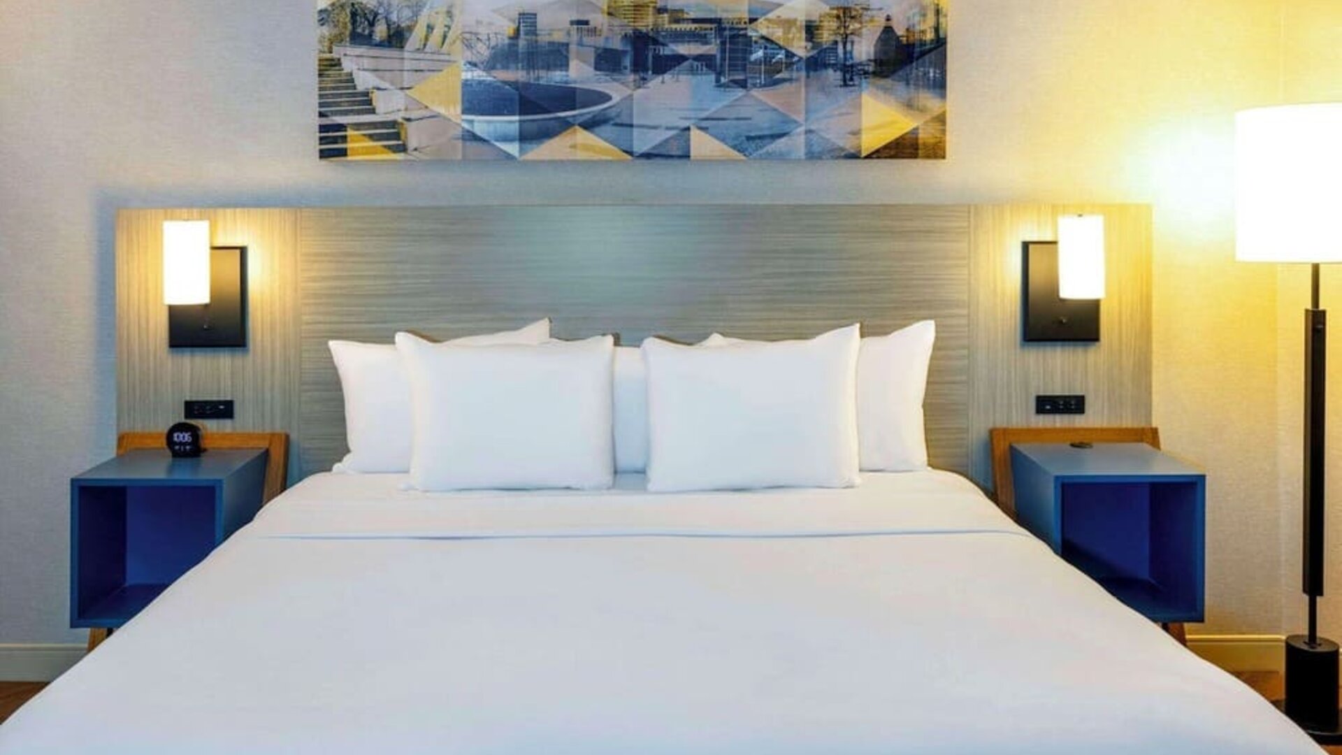 King bed at Comfort Inn Moncton Magnetic Hill.