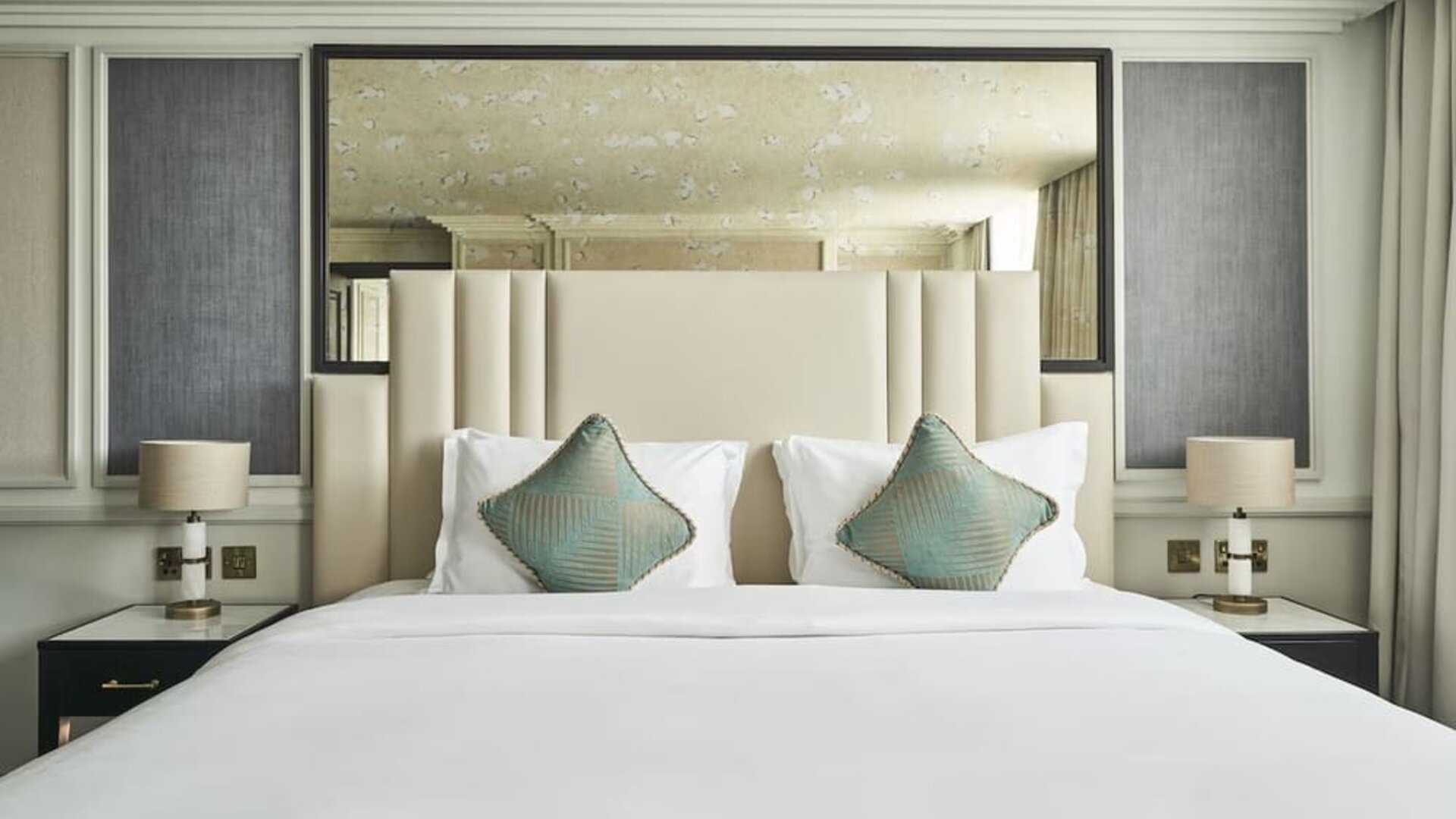 King bed at The Royal Horseguards Hotel.