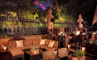 Hotel terrace at The Royal Horseguards Hotel.