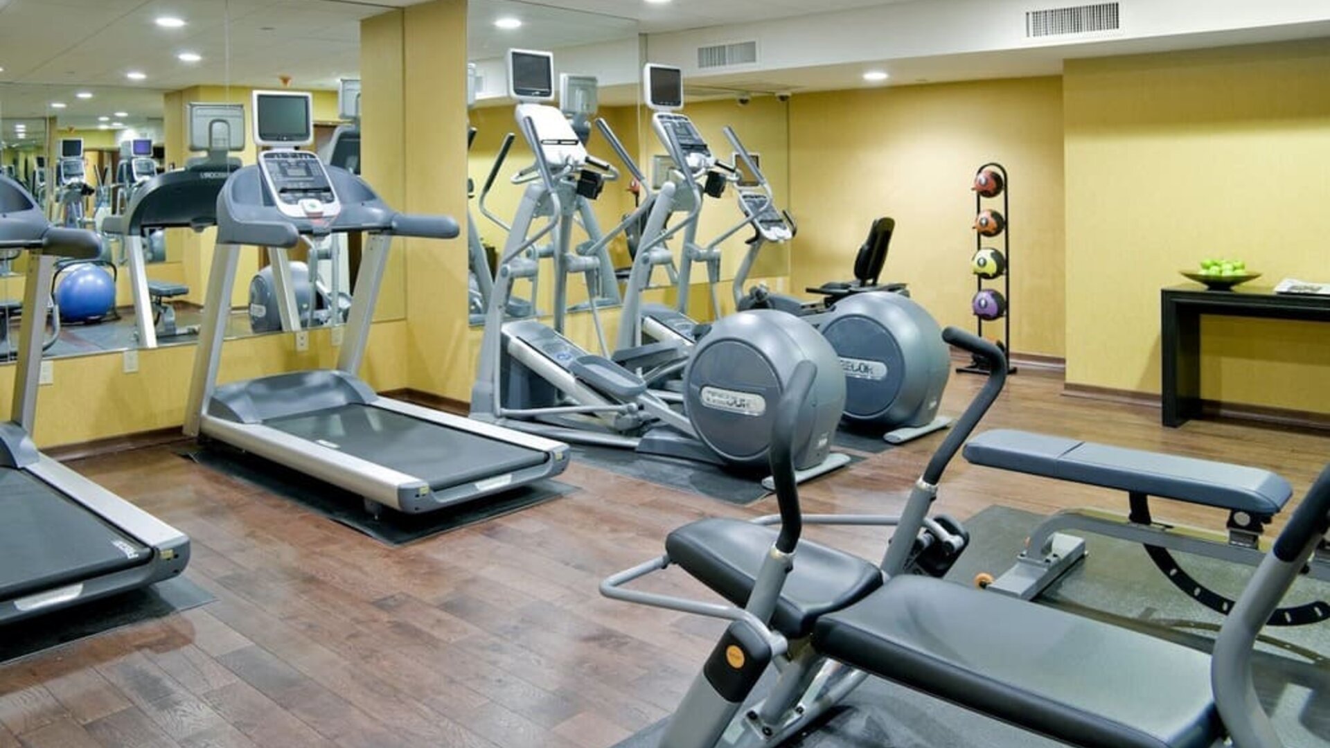 Fitness facility available at The Bostonian Boston, A Millennium Hotel.
