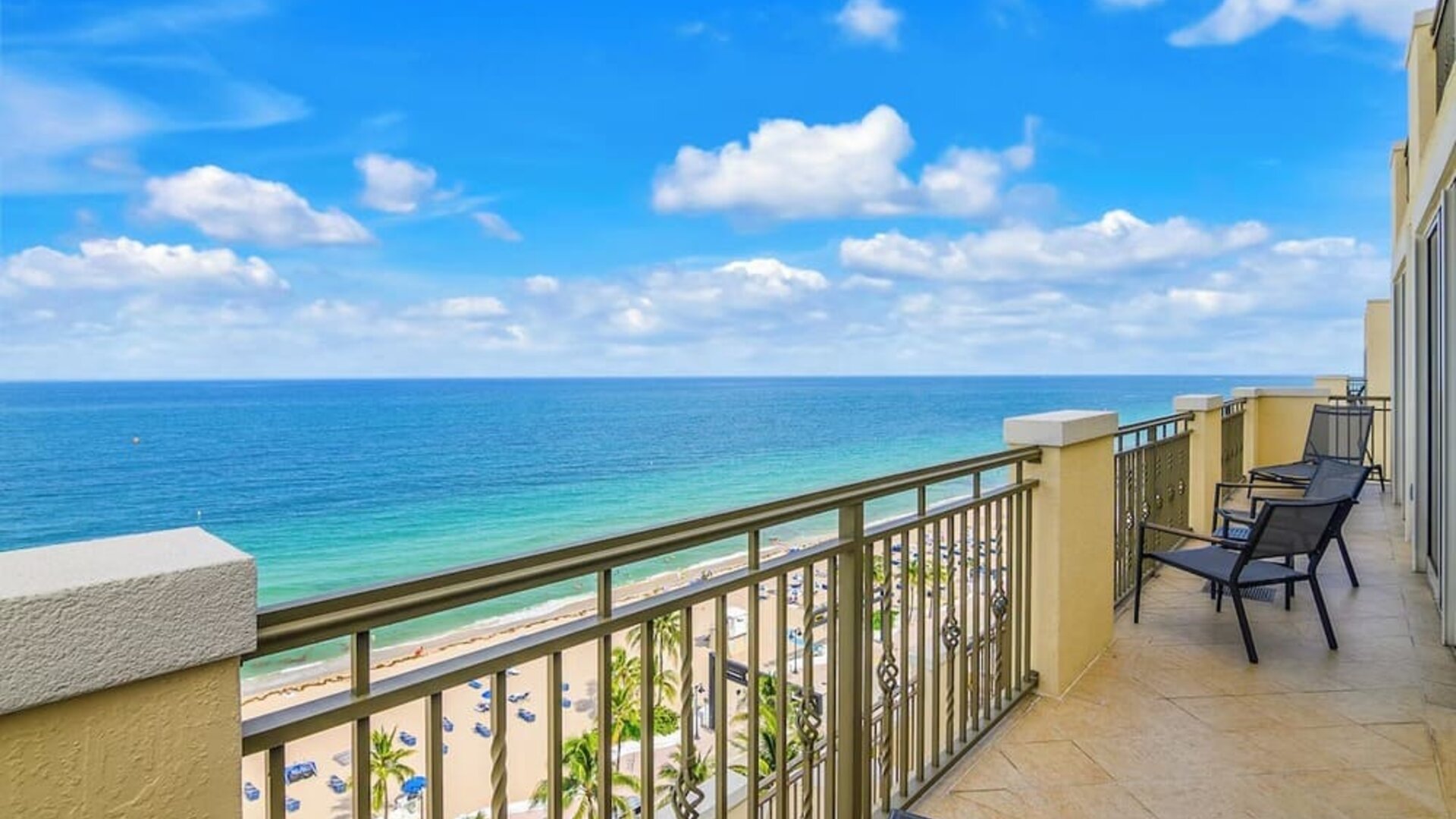 Room balcony with ocean view at The Atlantic Hotel & Spa.