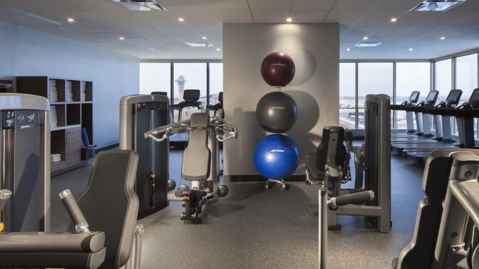 Fitness facility available at Hyatt Regency Los Angeles International Airport.