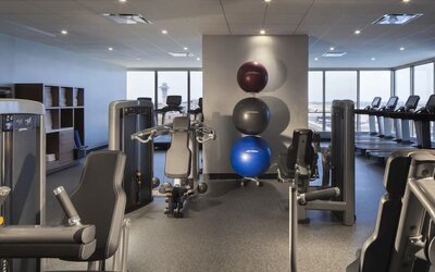 Fitness facility available at Hyatt Regency Los Angeles International Airport.