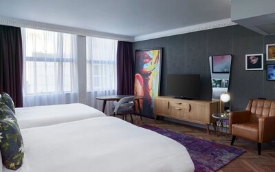 Day use twin room at NYX Hotel London Holborn By Leonardo.