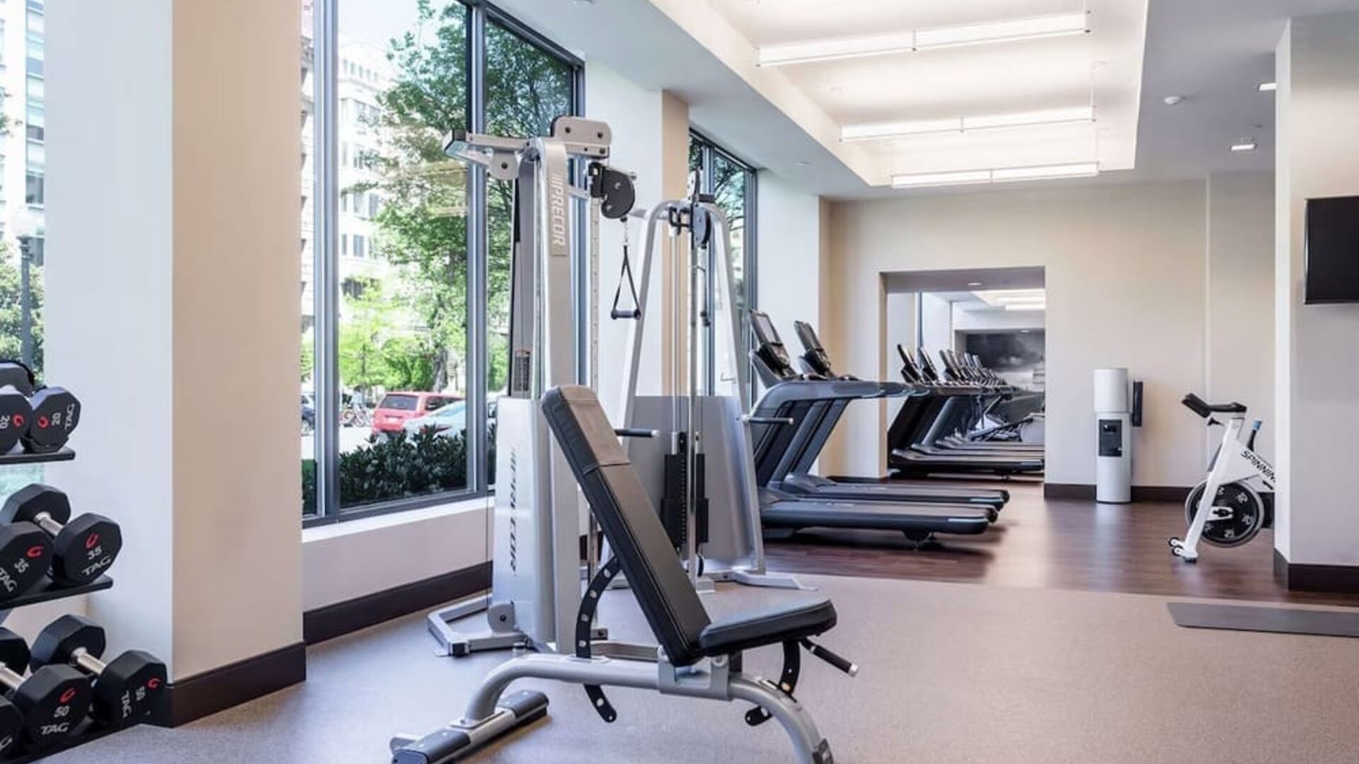 Fitness center available at Capital Hilton.