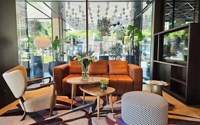 Coworking and lounge area at Keight Hotel Opatija.