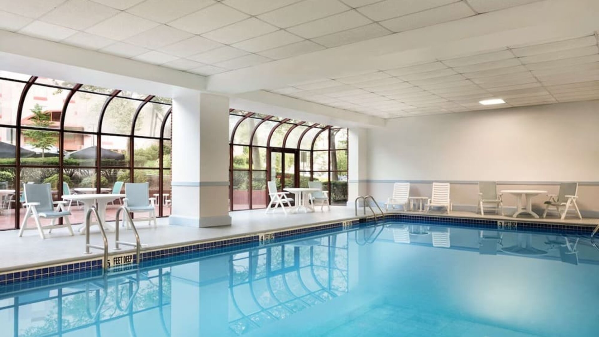 Indoor pool at Hampton Inn New York - LaGuardia Airport.