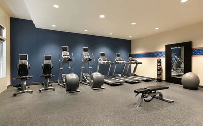 Fitness center at Hampton Inn New York - LaGuardia Airport.