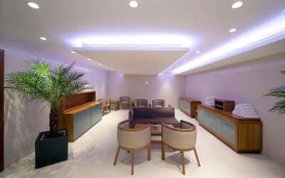 Spa with sauna at Leonardo Royal Hotel London Tower Bridge.