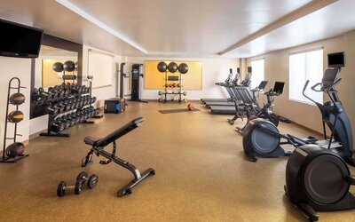 Fitness center available at Hilton Garden Inn Queens/JFK Airport.