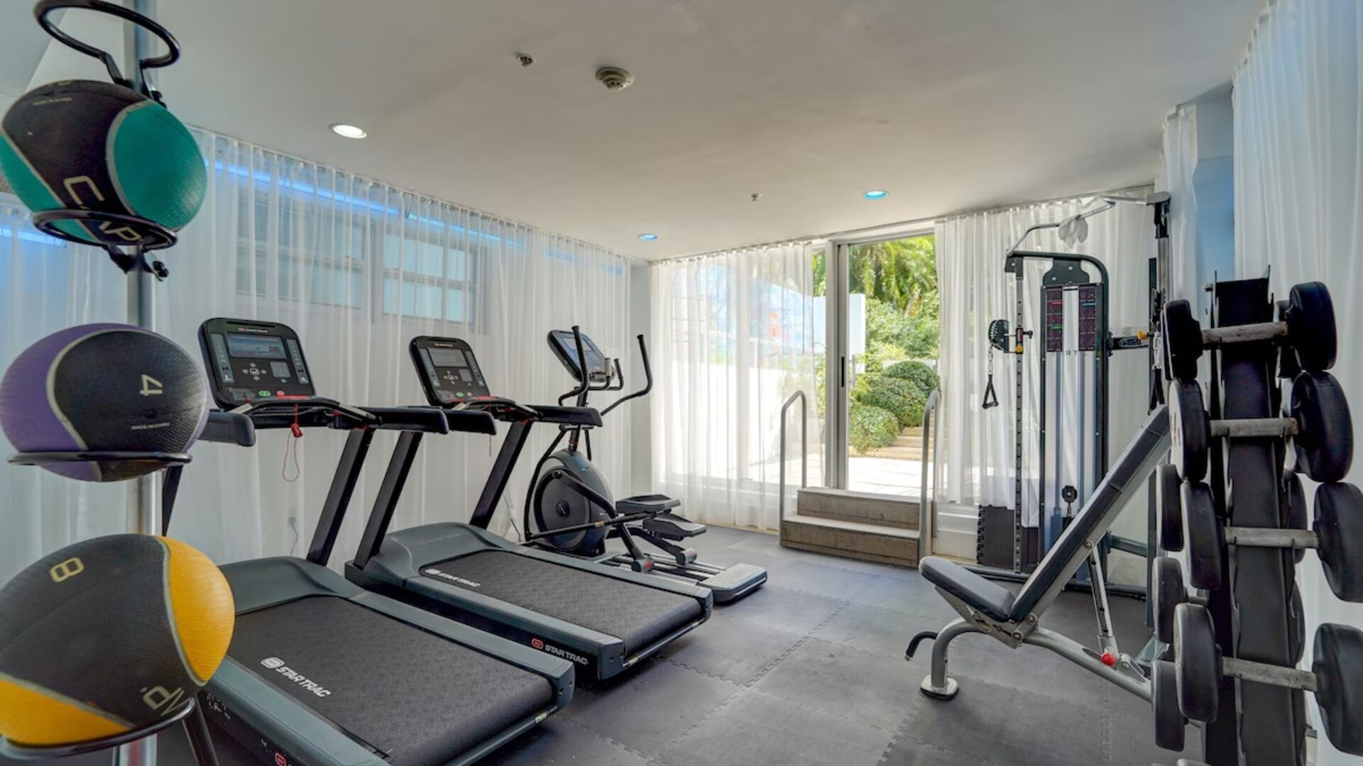 Fitness center available at The Sagamore Hotel South Beach.