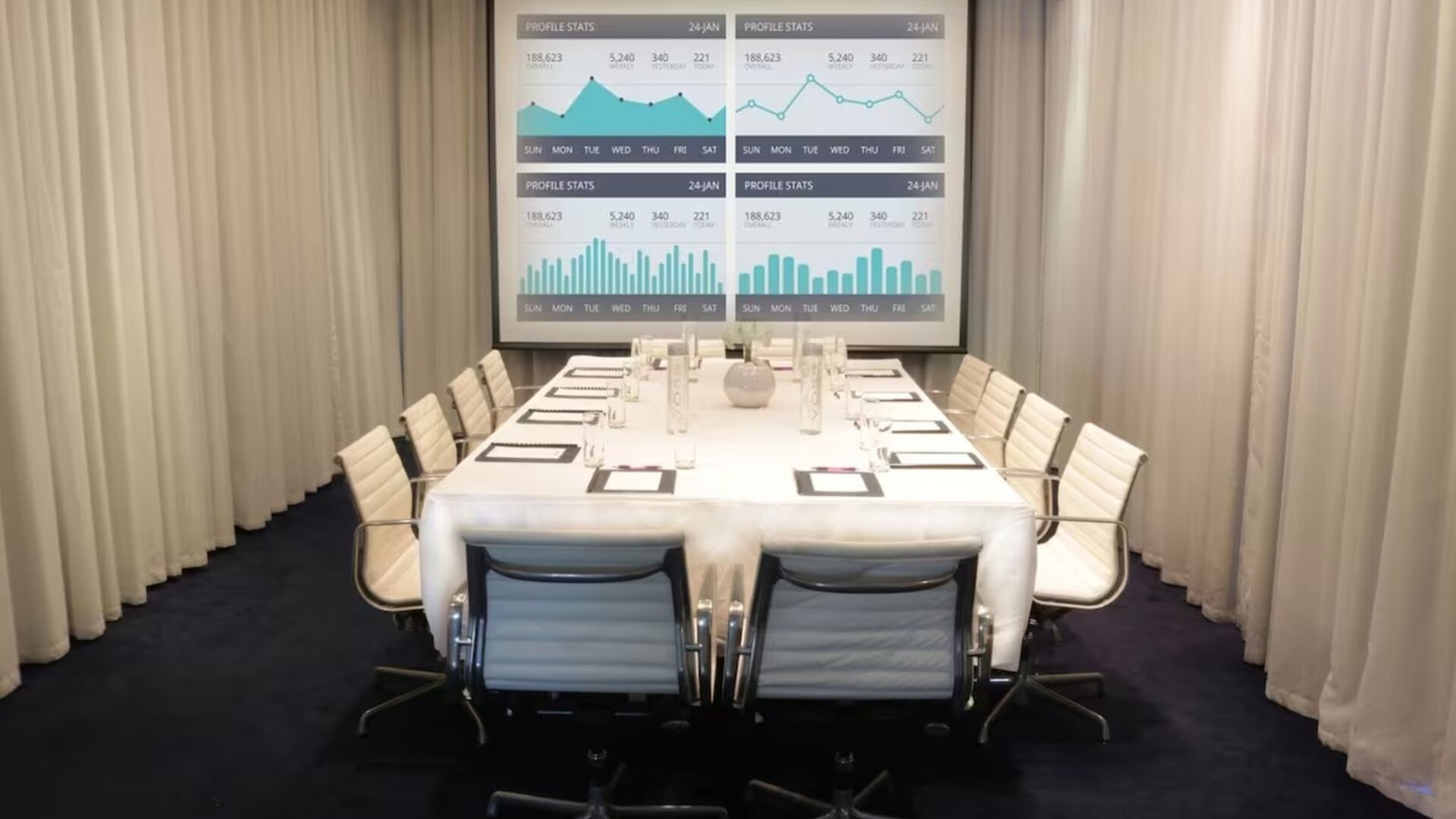 Professional meeting room available at The Sagamore Hotel South Beach.