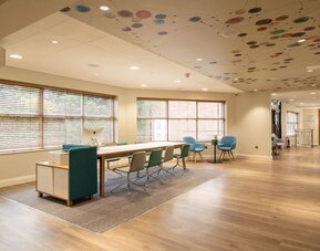Business center with computer, printer and ergonomic chairs at Holiday Inn Leicester-Wigston.
