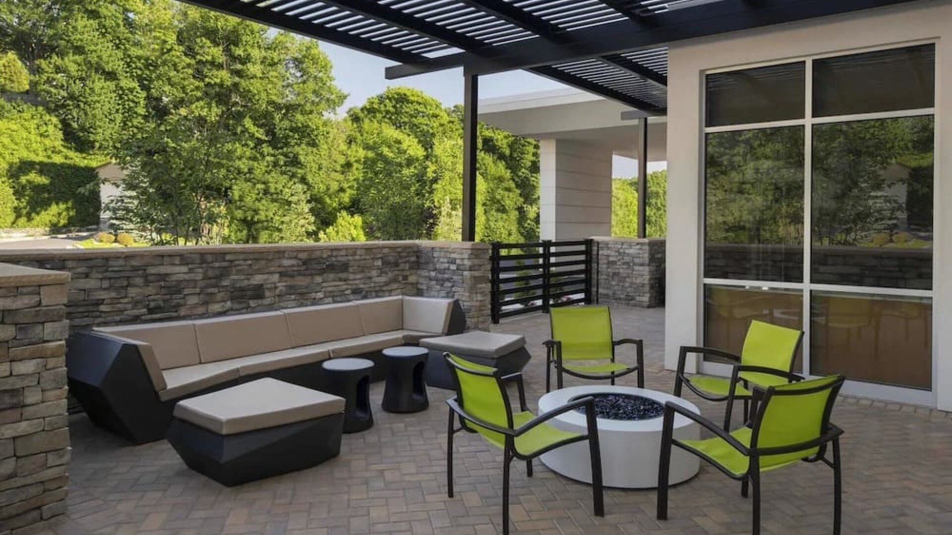 Veranda perfect for coworking at SpringHill Suites Tuckahoe.