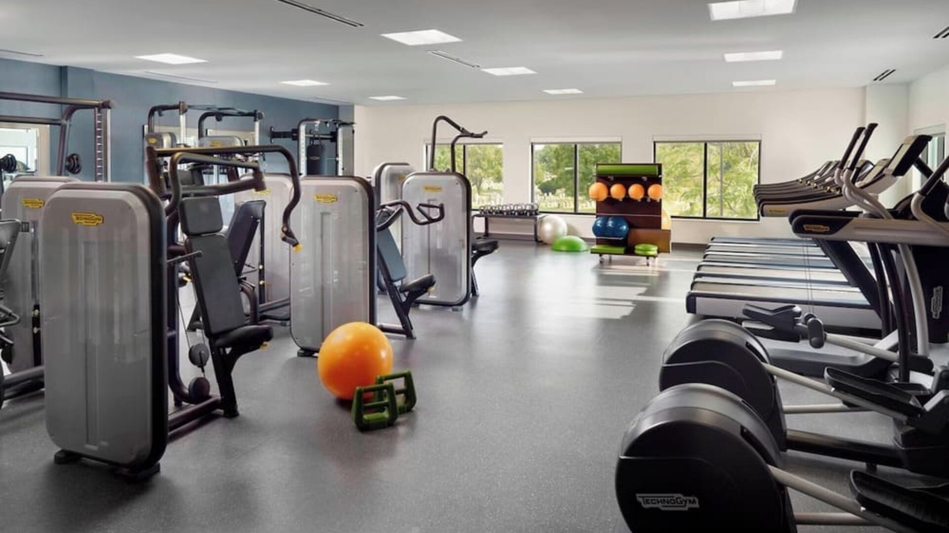 Well-equipped fitness center at Residence Inn Columbus.