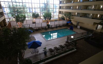 Indoor pool at Atrium Hotel & Suites.