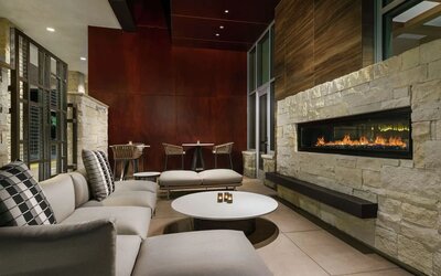 Executive lounge perfect for coworking at Hilton Garden Inn Sunnyvale.