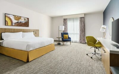 Spacious day use room with work desk at Hilton Garden Inn Sunnyvale.