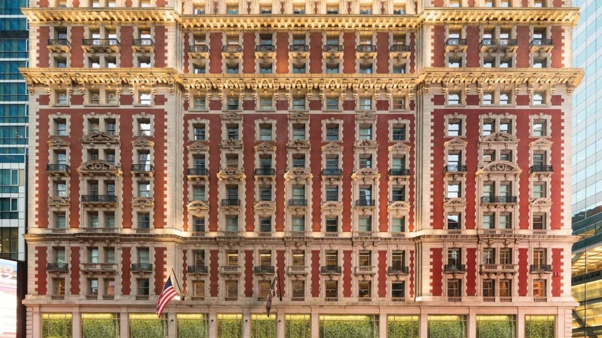 Hotel exterior at The Knickerbocker Hotel.