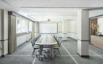 Professional meeting room at Hyatt Place London Heathrow Airport.