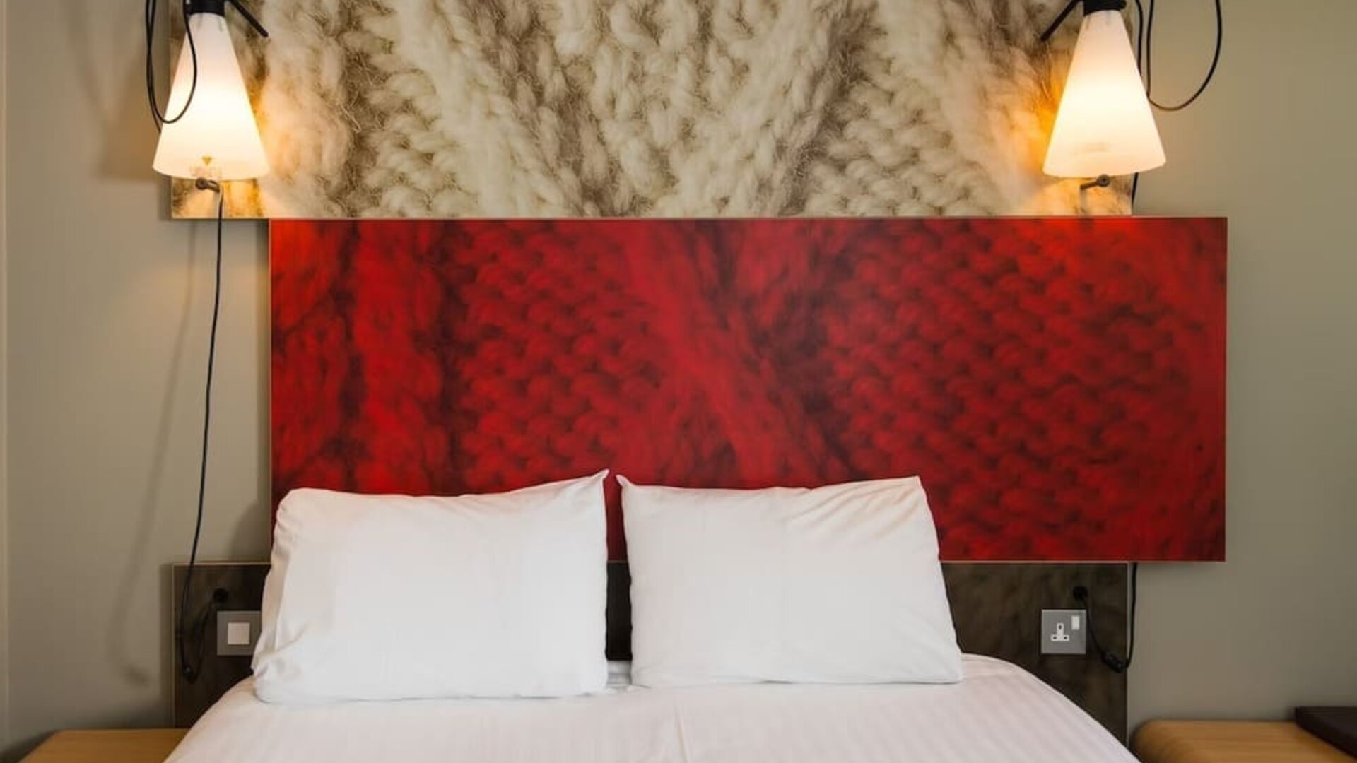 King bed at Ibis Plymouth.
