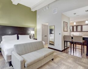 Day use room with kitchen and sofa at Staybridge Suites Baltimore - Inner Harbor.