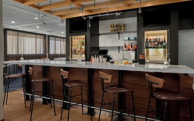 Hotel bar at Courtyard By Marriott Cypress Anaheim.