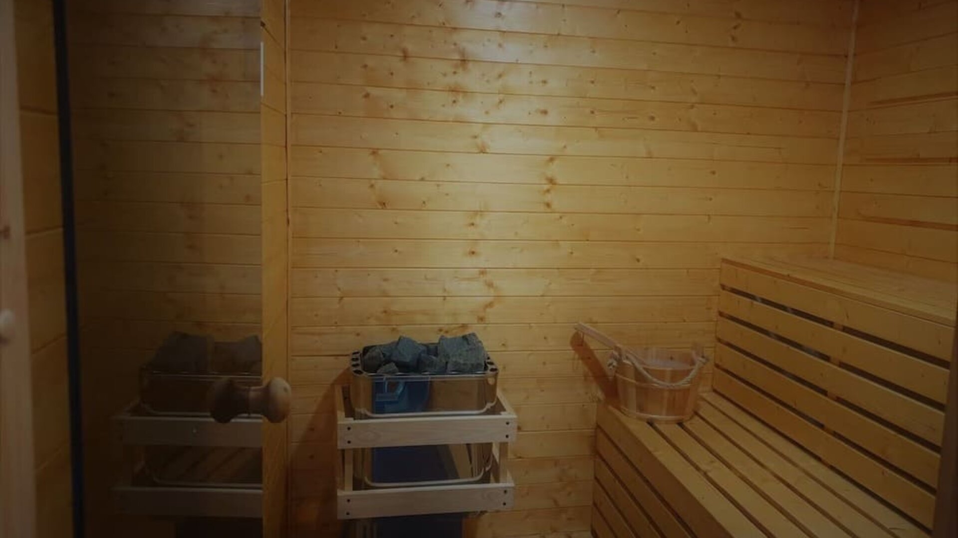 Sauna at London City Airport Hotel.