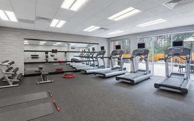 Fitness center available at Courtyard By Marriott Ruston.