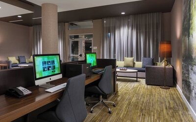 Business center at Courtyard By Marriott Ruston.