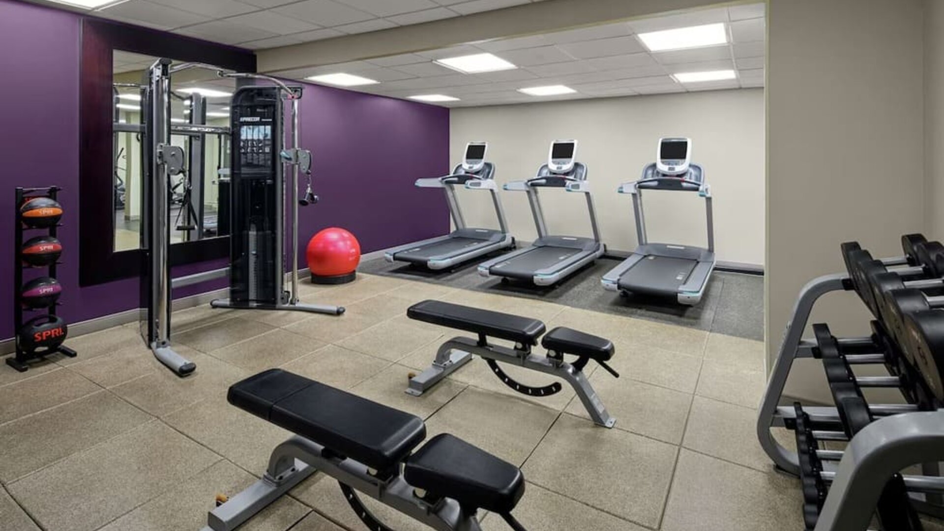 Fitness center available at DoubleTree Suites By Hilton Hotel Charlotte - SouthPark.