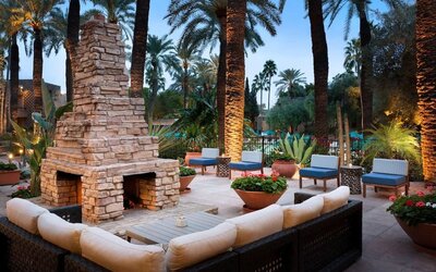 Patio perfect for coworking at DoubleTree By Hilton Scottsdale.