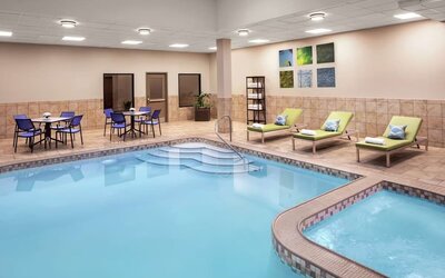 Refreshing indoor pool at Embassy Suites By Hilton Fort Worth Downtown.
