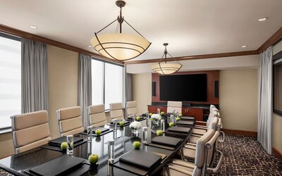 Professional meeting room at Embassy Suites By Hilton Fort Worth Downtown.
