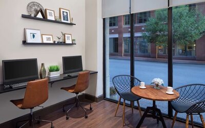 Business center available at Embassy Suites By Hilton Fort Worth Downtown.
