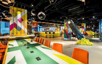 Hotel lobby at nhow London.