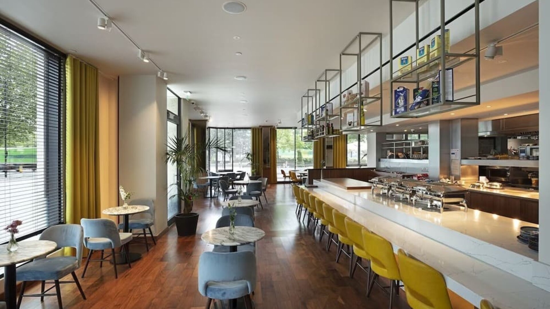 Hotel restaurant at Tower Suites Hotel by Blue Orchid.