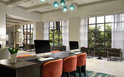 Business center available at Marriott Boca Raton.