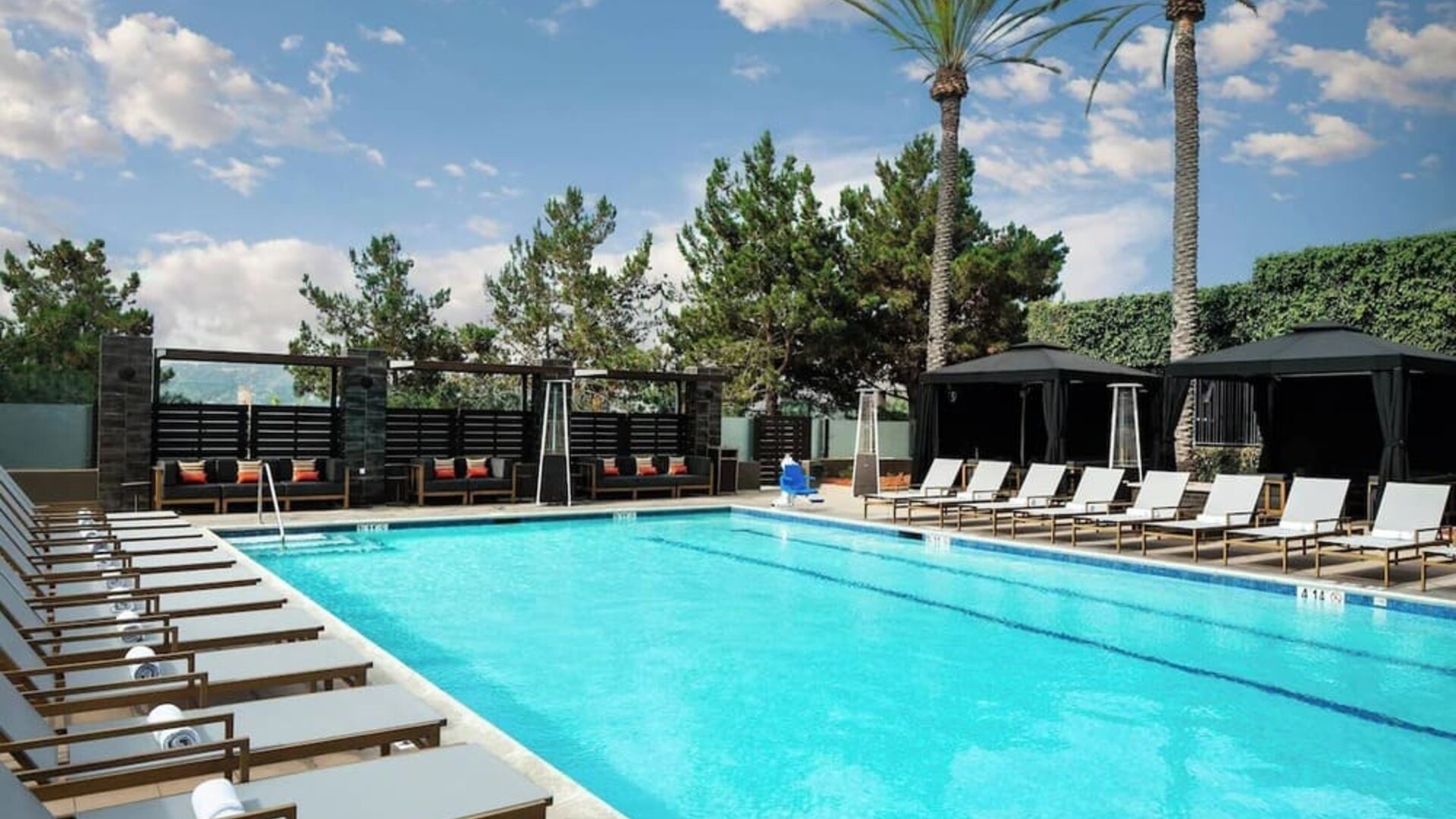 Refreshing outdoor pool at Marriott Del Mar.