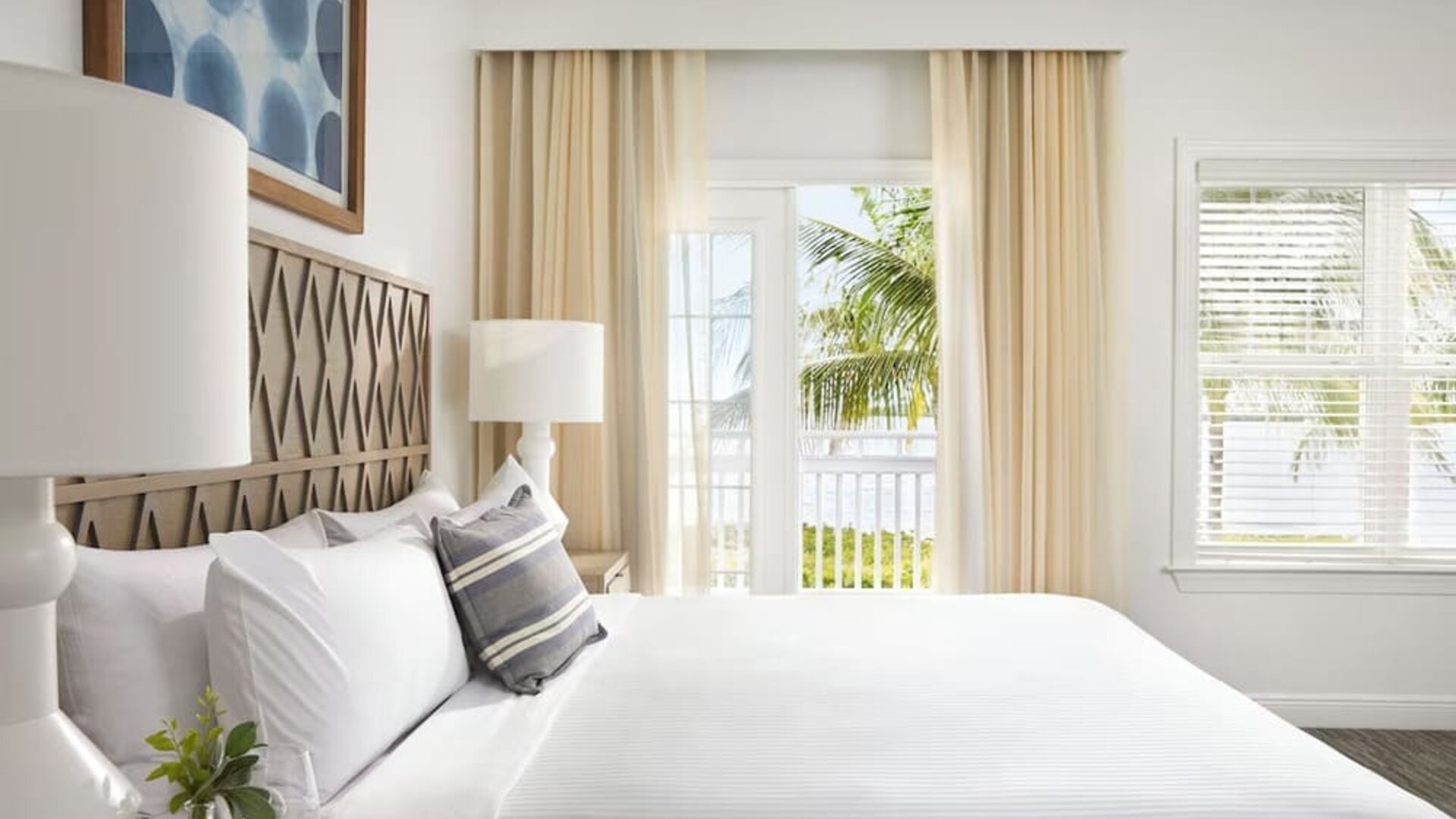 Romantic king room at Parrot Key Hotel & Villas.
