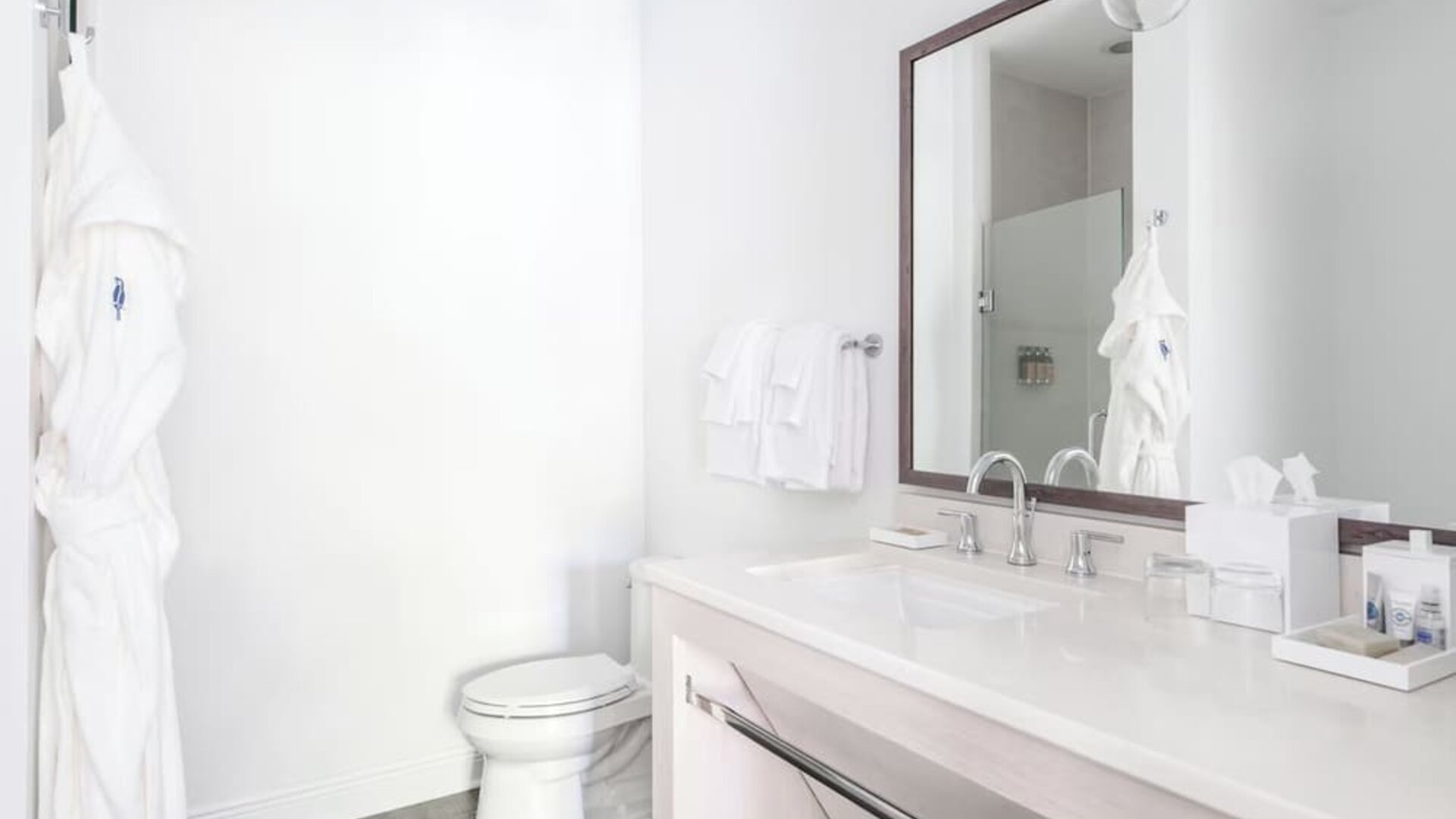 Guest bathroom at Parrot Key Hotel & Villas.