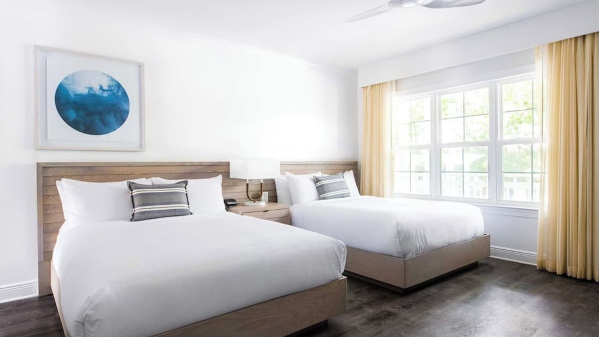 Queen beds at Parrot Key Hotel & Villas.