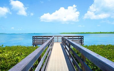 Pier walk at Parrot Key Hotel & Villas.