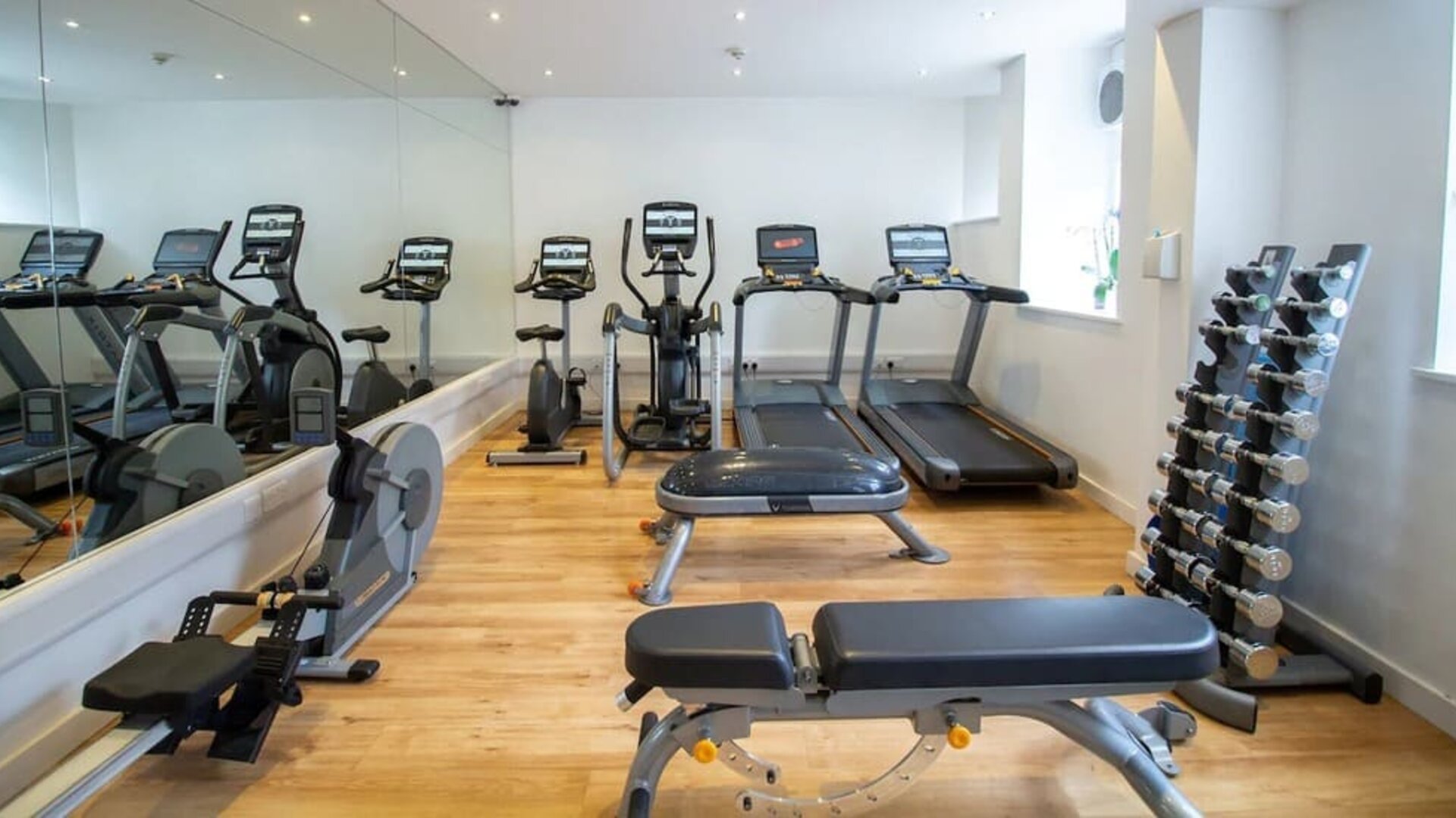 Fully equipped fitness center at The Wellington by Blue Orchid Hotel (FKA The Rochester).