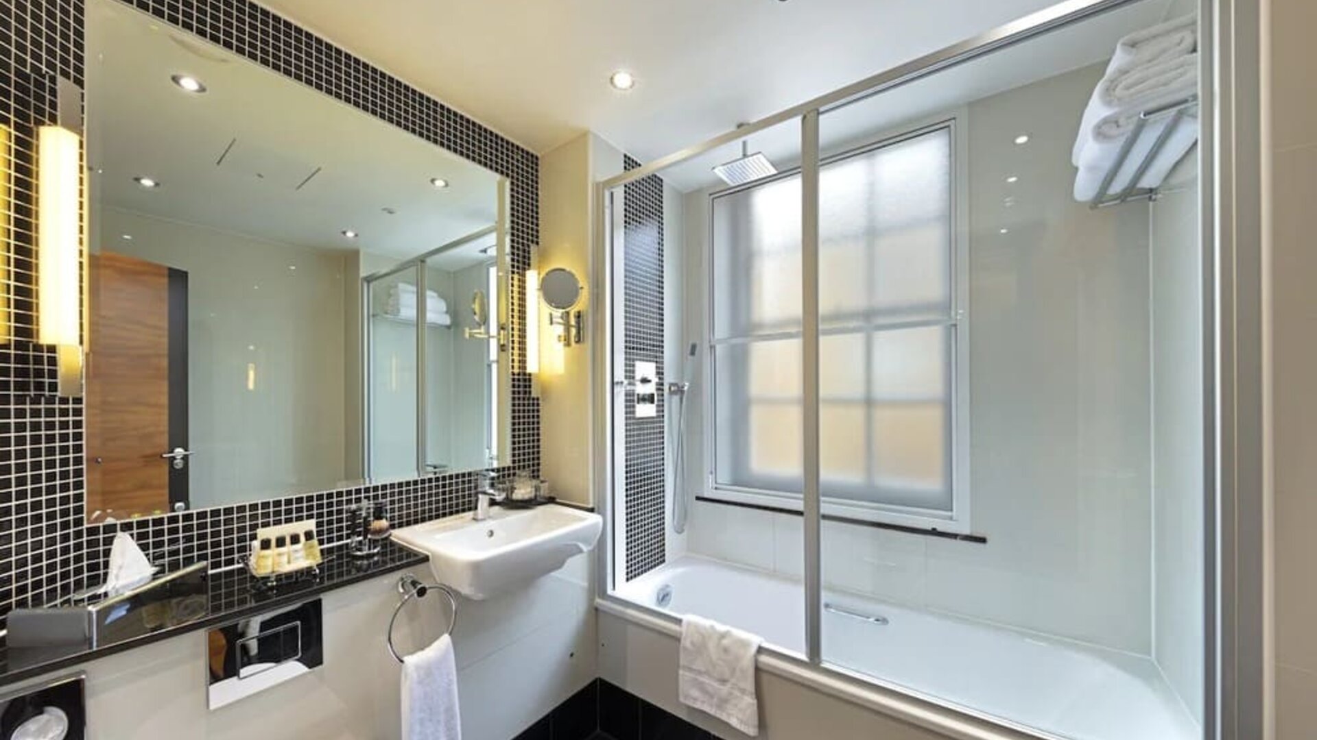 Guest bathroom at The Wellington by Blue Orchid Hotel (FKA The Rochester).