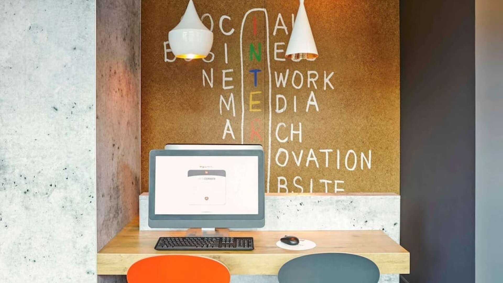 Business center at Hotel IBIS Birmingham Airport.