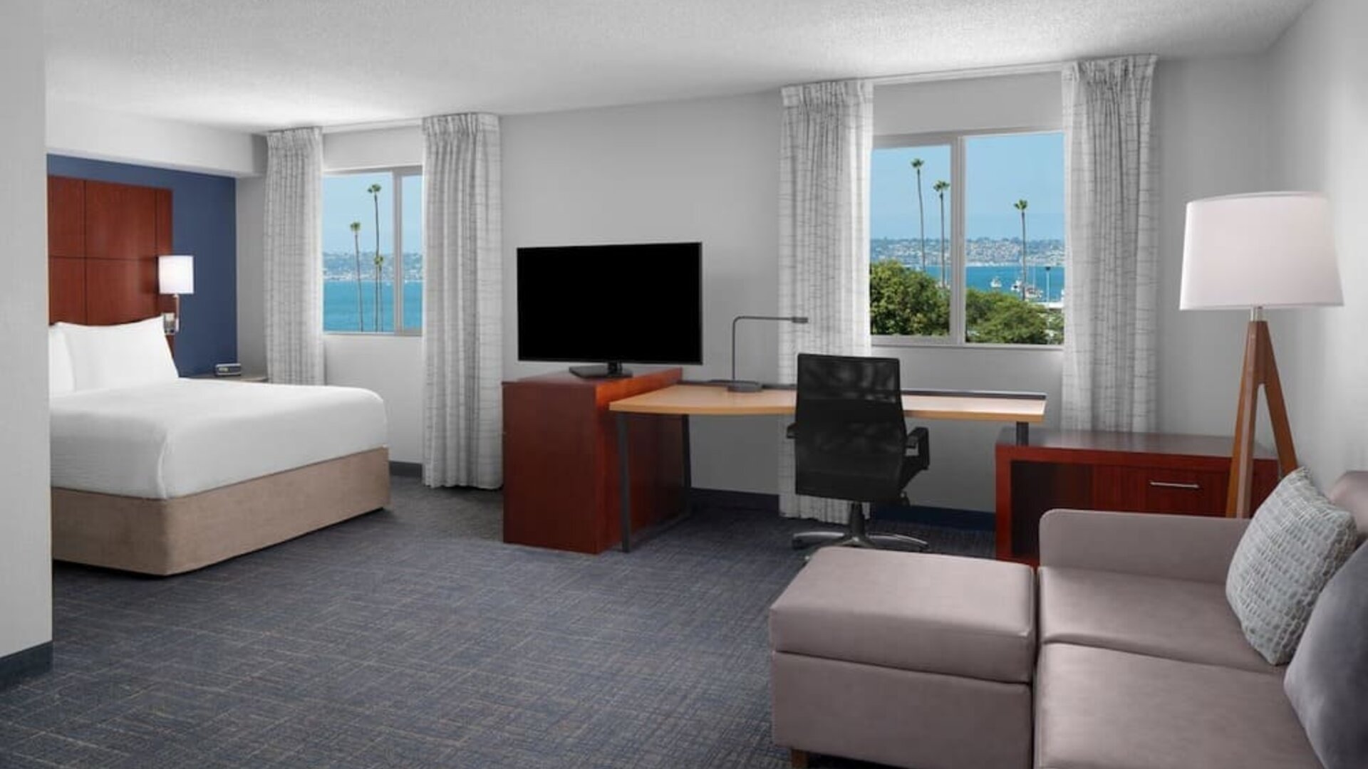 Day use room with living area at Residence Inn By Marriott San Diego Downtown.